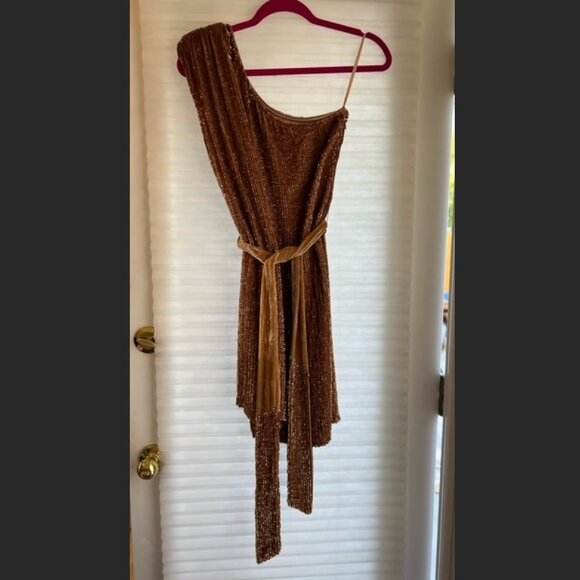Retrofête The Ella Sequin Dress in Bronze. - Picture 6 of 6